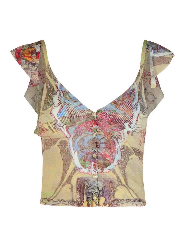 DIESEL: Tops y camisetas sin mangas - Top - Multicolor