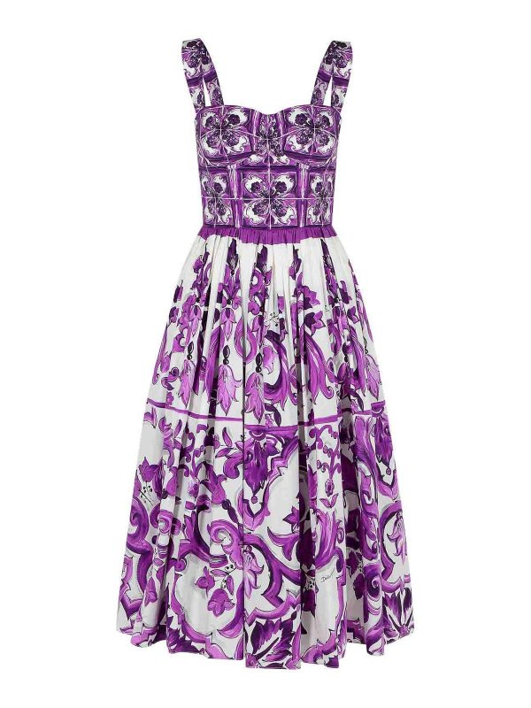 DOLCE & GABBANA: ショートドレス - ショートドレス - 紫