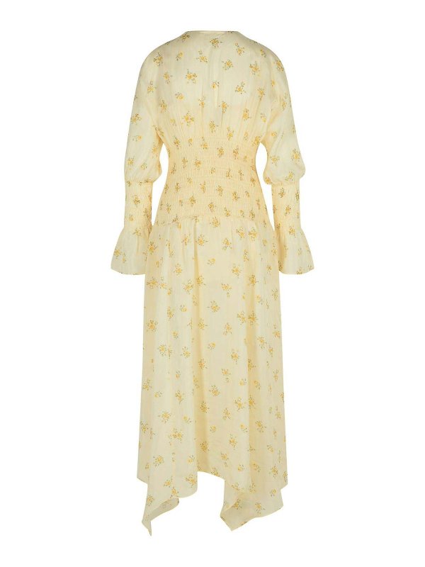 GANNI: maxi dresses online - Ivory Viscose Dress