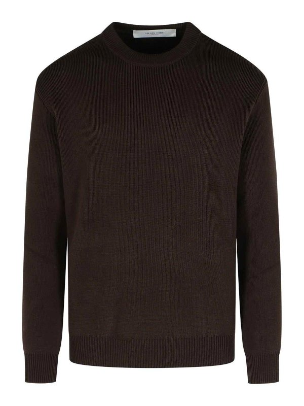 GOLDEN GOOSE: Pull col rond - Pull Col Rond - Marron