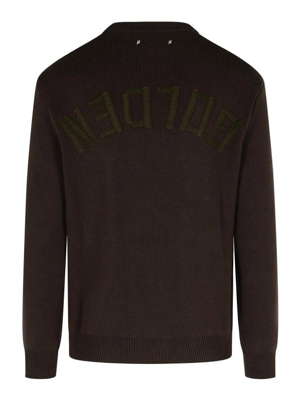 GOLDEN GOOSE: Pull col rond online - Pull Col Rond - Marron