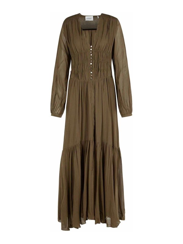 ISABEL MARANT: マキシドレス - マキシドレス - 緑