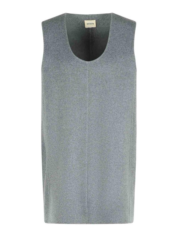 KHAITE: vests - Nyona Grey Wool Dress