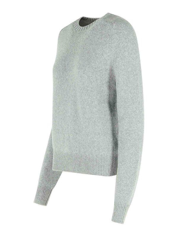 The Best Shops KHAITE: Strickpullover mit Rundhalsausschnitt - Rundhalspullover - Grau