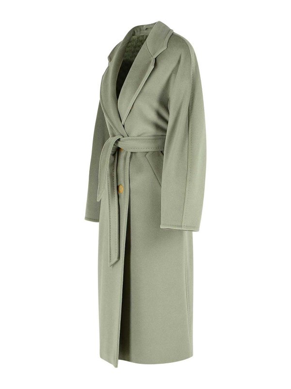 The Best Shops Max Mara: short coats - Wool And Sage Green Cashmere Coat
