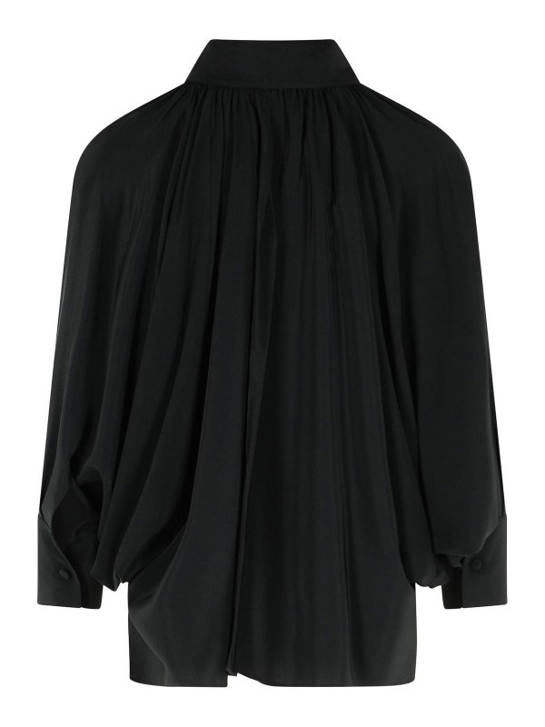 Max Mara: shirts online - Leonida Black Silk Shirt