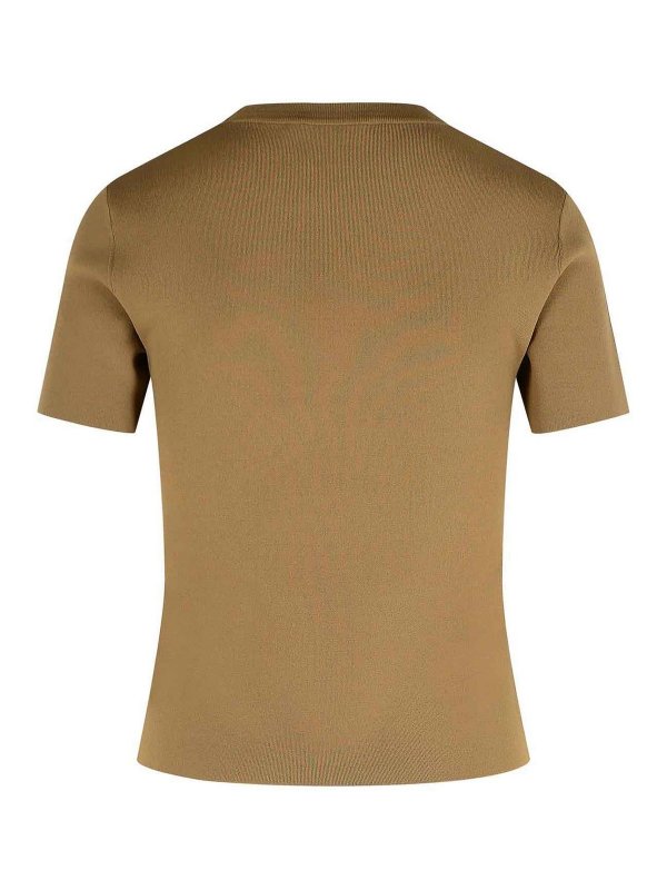 Max Mara: t-shirts online - Adelio Hazelnut Viscose Blend T-Shirt
