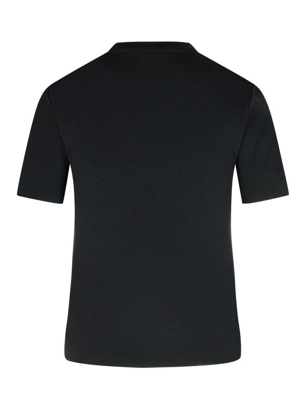 Max Mara: t-shirts online - Adelio Black Viscose Blend T-Shirt