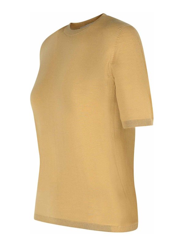 The Best Shops Max Mara: crew necks - Gerico Sand Virgin Wool Sweater