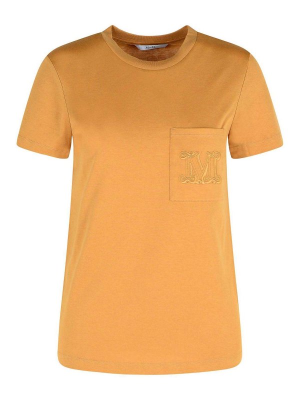 Max Mara: T-shirts - T-Shirt - Braun