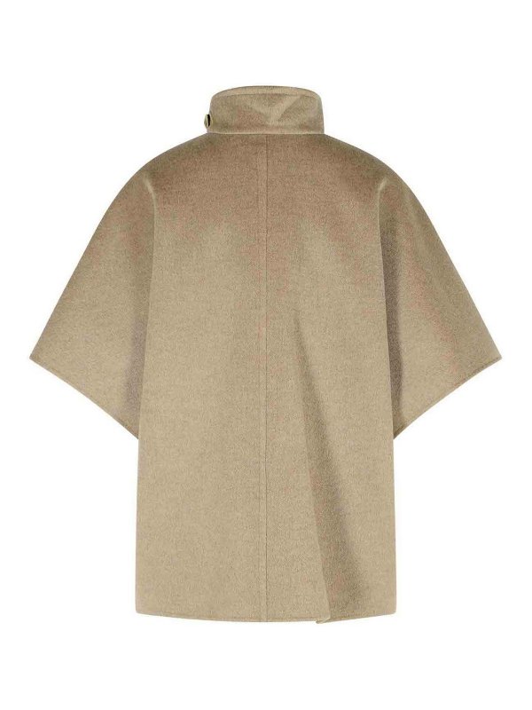 Max Mara: short coats online - Derrik Beige Cashmere Cape