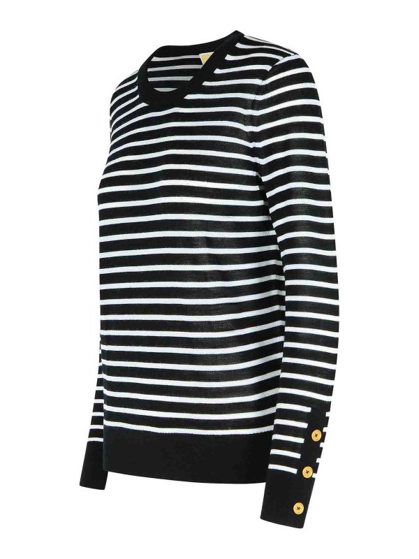 The Best Shops MICHAEL KORS: Strickpullover mit Rundhalsausschnitt - Rundhalspullover - Schwarz