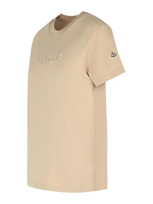 The Best Shops MONCLER: T-shirts - T-Shirt - Beige