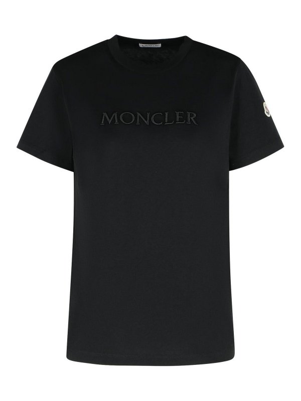 MONCLER: T-shirts - T-Shirt - Schwarz