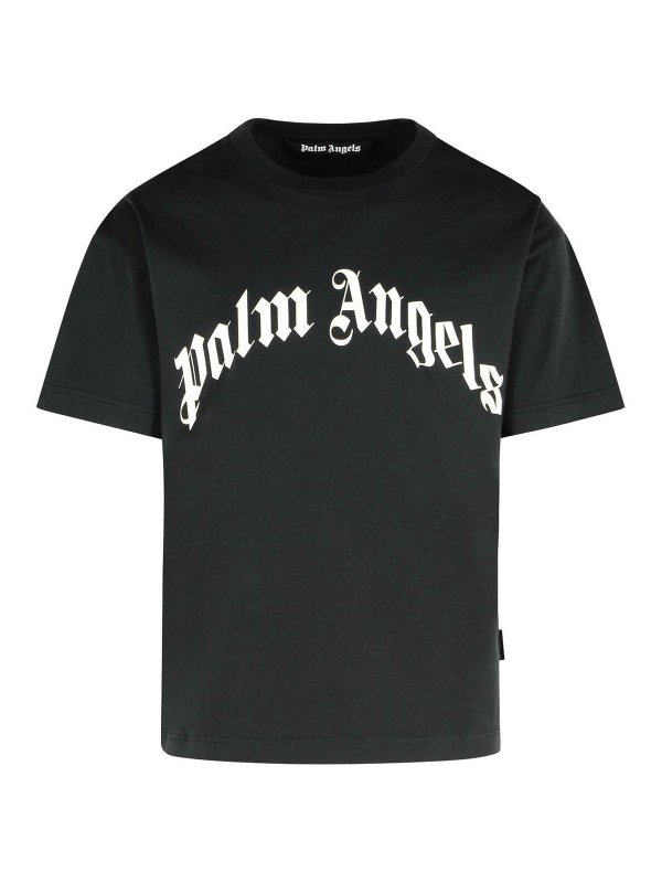 Palm Angels: T-shirts - T-Shirt - Schwarz
