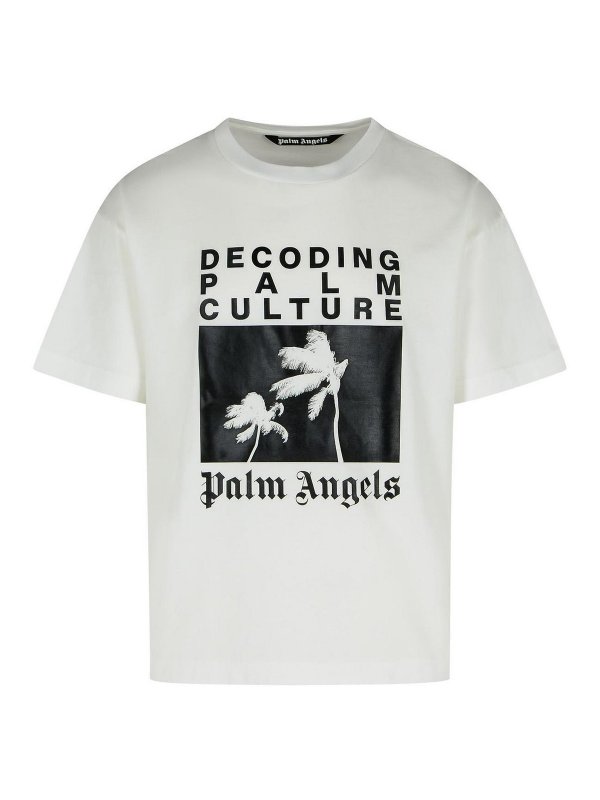 Palm Angels: T-shirts - T-Shirt - Weiß