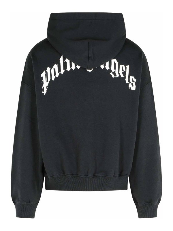 Palm Angels: Sweatshirts & Sweaters online - Black Cotton Sweatshirt