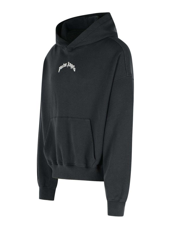 The Best Shops Palm Angels: Sweatshirts & Sweaters - Black Cotton Sweatshirt