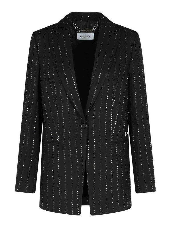 PHILIPP PLEIN: blazers - Boyfriend Fit Blazer