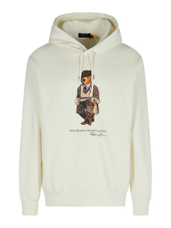 POLO RALPH LAUREN: Sweatshirts & Sweaters - Bear Sweatshirt In White Cotton Blend