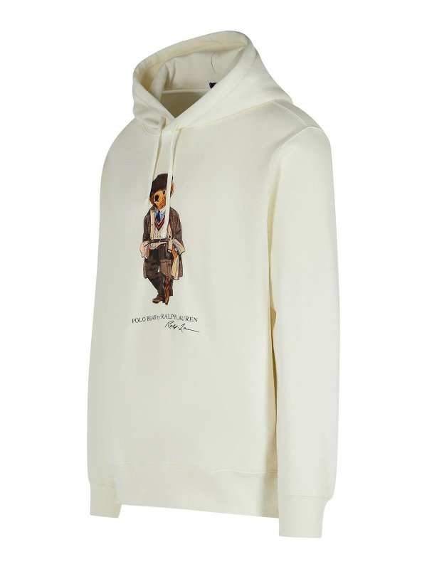 The Best Shops POLO RALPH LAUREN: Sweatshirts & Sweaters - Bear Sweatshirt In White Cotton Blend