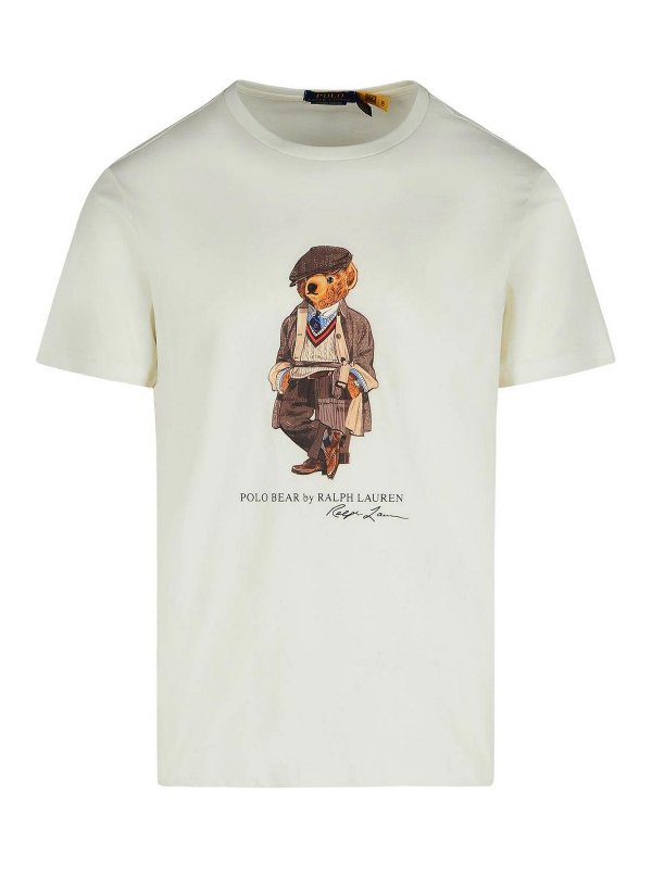 POLO RALPH LAUREN: t-shirts - Orso T-Shirt In White Cotton