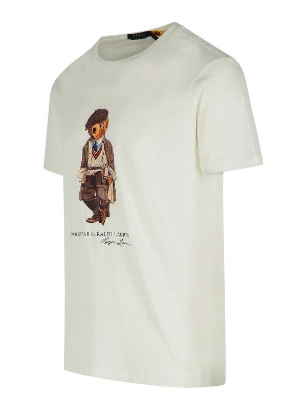 The Best Shops POLO RALPH LAUREN: t-shirts - Orso T-Shirt In White Cotton