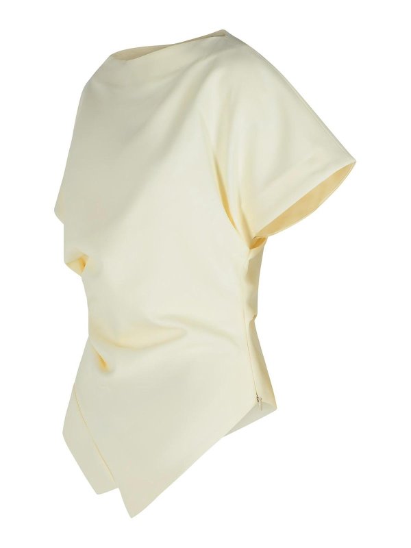 The Best Shops ROHE: t-shirts - Draped T-Shirt In White Viscose Blend