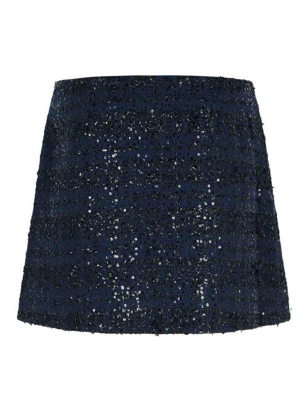 ROTATE Birger Christensen: mini skirts online - Dark Blue Polyester Miniskirt