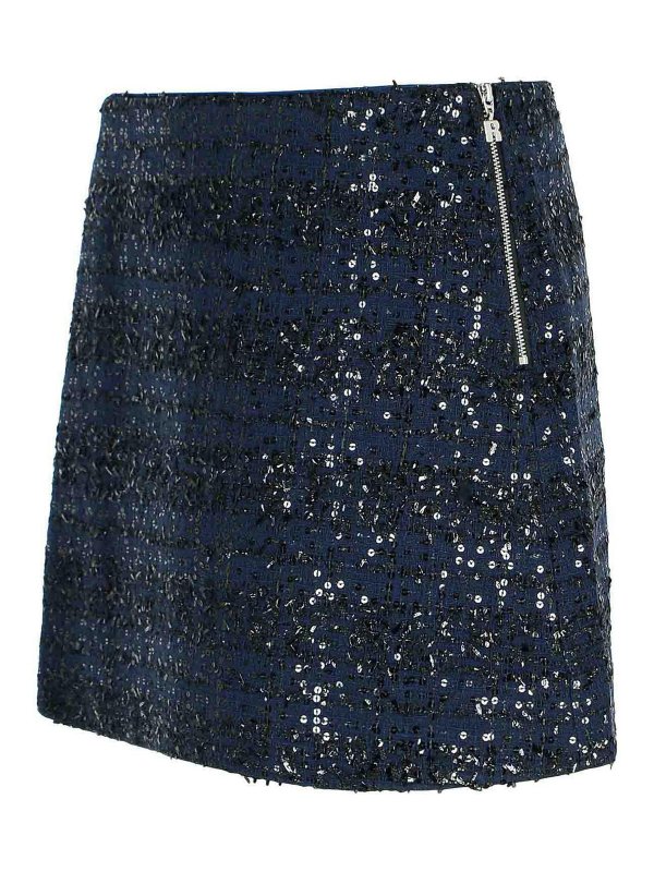The Best Shops ROTATE Birger Christensen: mini skirts - Dark Blue Polyester Miniskirt