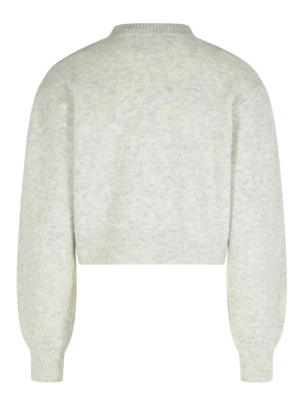 ROTATE Birger Christensen: cardigans online - Light Grey Alpaca Blend Cardigan