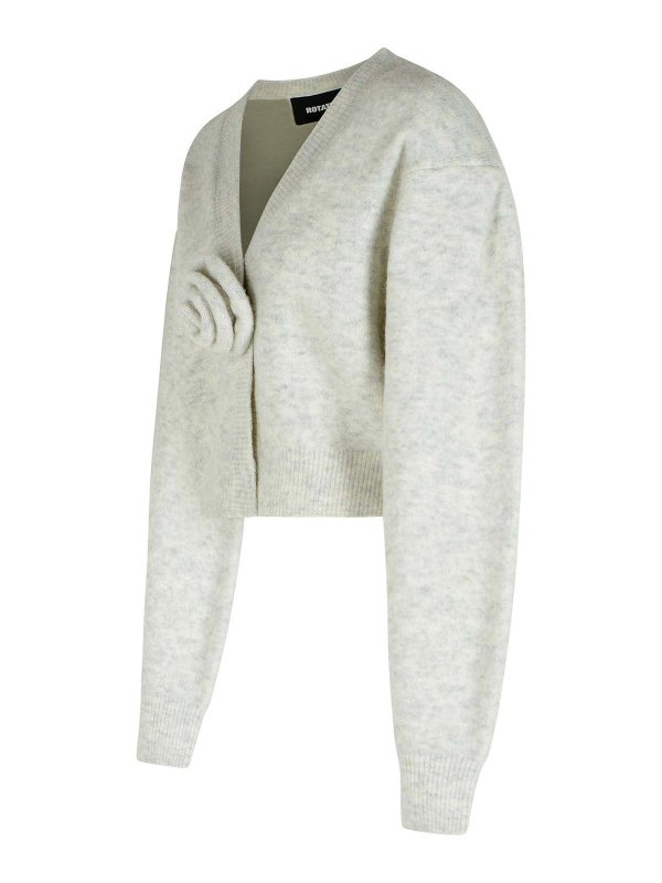 The Best Shops ROTATE Birger Christensen: cardigans - Light Grey Alpaca Blend Cardigan