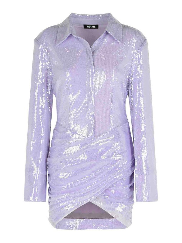 ROTATE Birger Christensen: Robes courtes - Robe Courte - Métallique