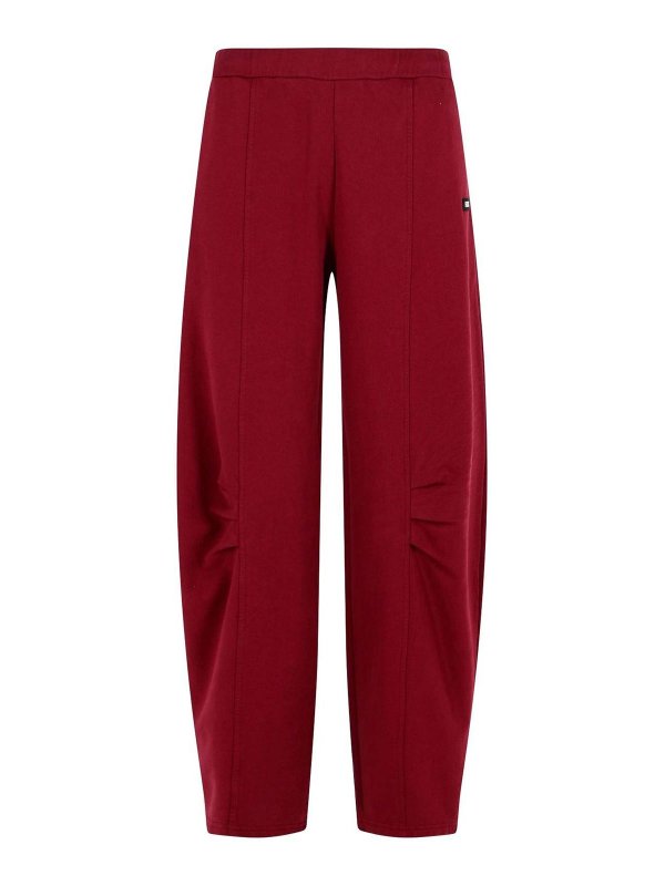 ROTATE Birger Christensen: casual trousers - Pantalo In Burgundy Cotton
