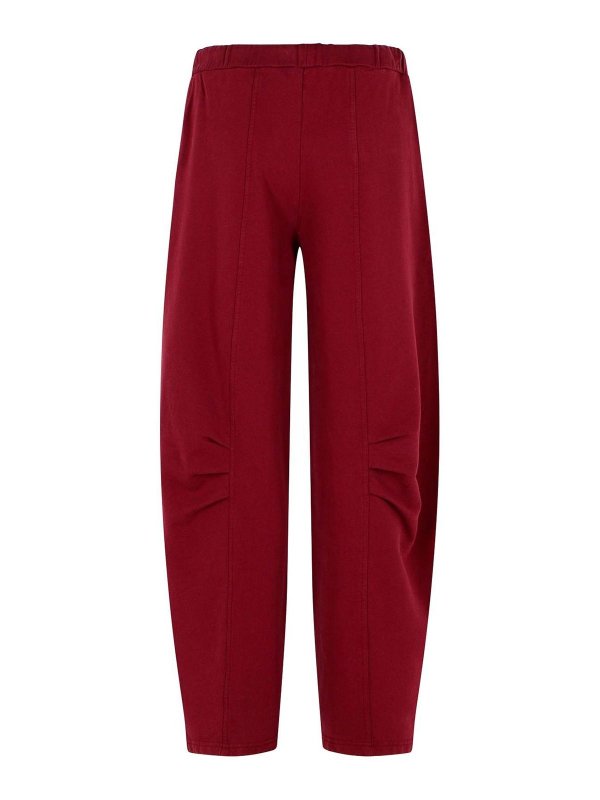ROTATE Birger Christensen: casual trousers online - Pantalo In Burgundy Cotton