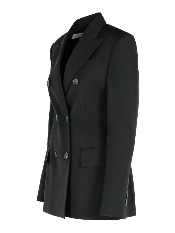 The Best Shops SPORTMAX: blazers - Adamo Black Virgin Wool Blazer