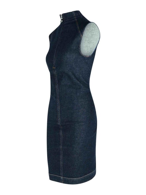 The Best Shops SPORTMAX: short dresses - Cerea Dark Blue Cotton Dress