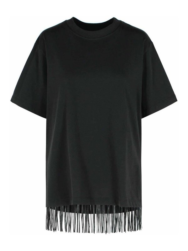 SPORTMAX: t-shirts - Teatino Black Cotton T-Shirt