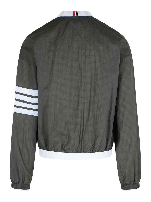 THOM BROWNE: casual jackets online - Grey Polyester Jacket