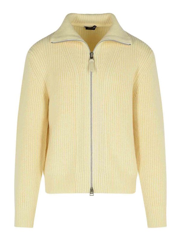 TOM FORD: crew necks - Ivory Wool Blend Sweater
