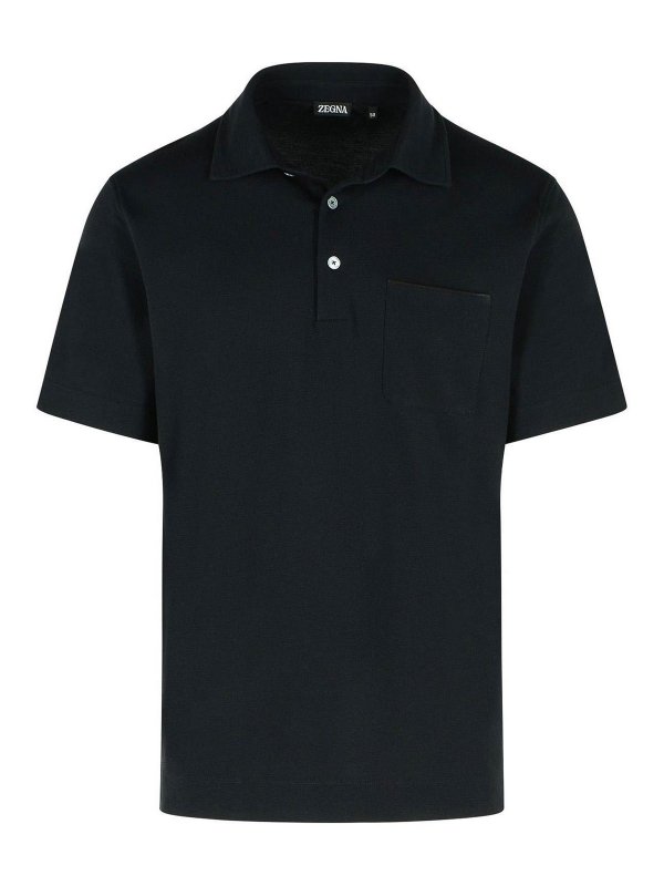 ZEGNA: Polos  - Polo - Noir
