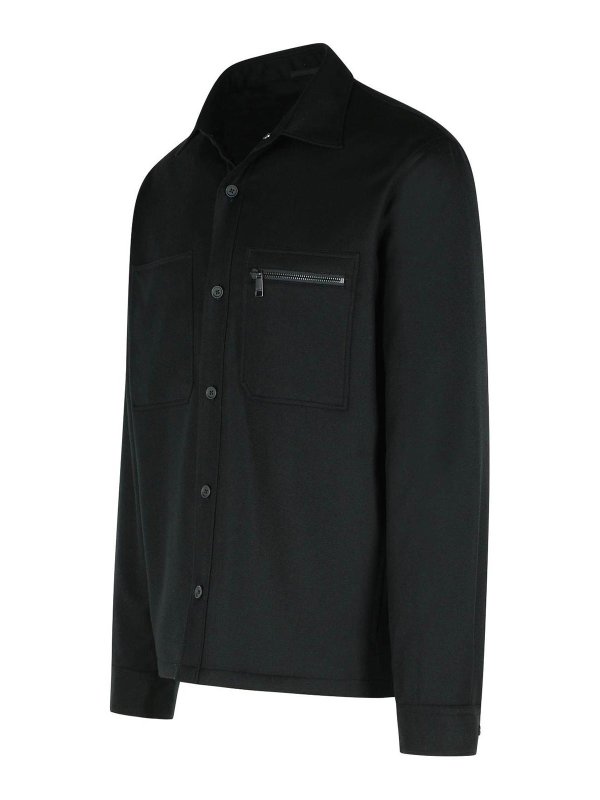 The Best Shops ZEGNA: casual jackets - Black Wool Jacket