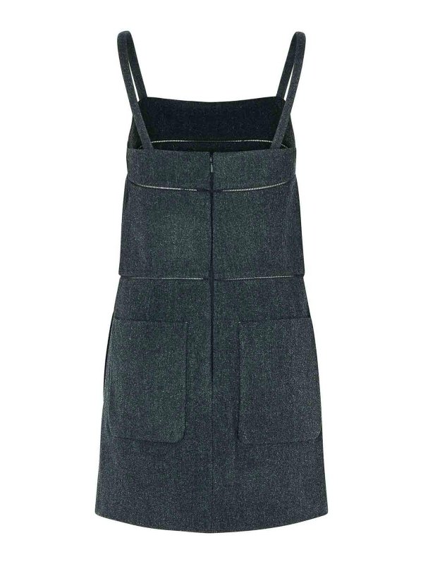 Max Mara Leale Grey Virgin Wool Dress - Grey | 2421226103600001 Max Mara Leale Grey Virgin Wool Dress - Grey | 2421226103600001