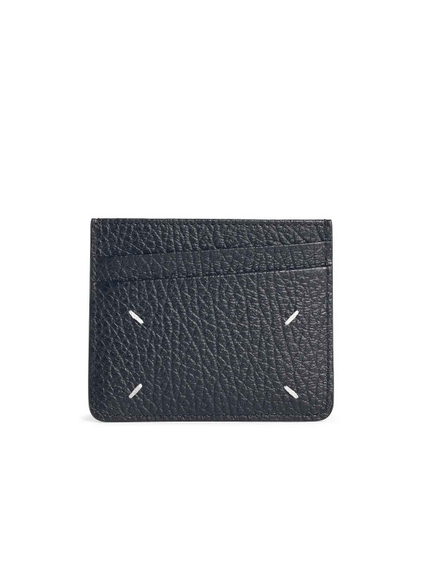 The Best Shops Maison Margiela: wallets & purses - Four Stitches Black Leather Card Holder