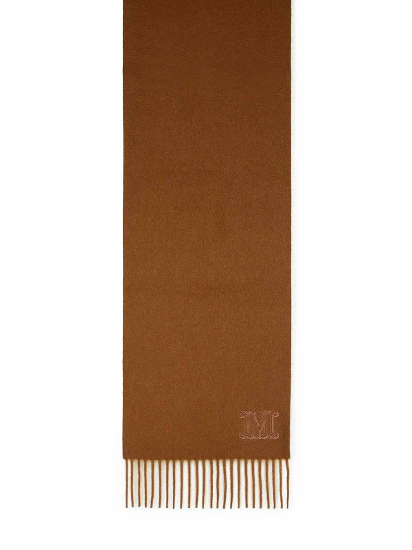 Max Mara: Stoles & Shawls online - Wsdalia Cashmere Stole With Brown  Embroidery