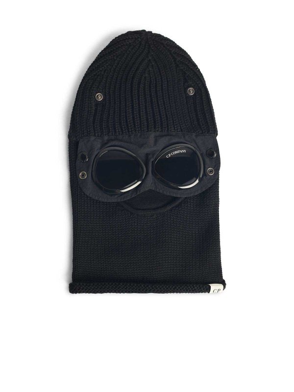 C.P. COMPANY: hats & caps online - Black Wool Balaclava
