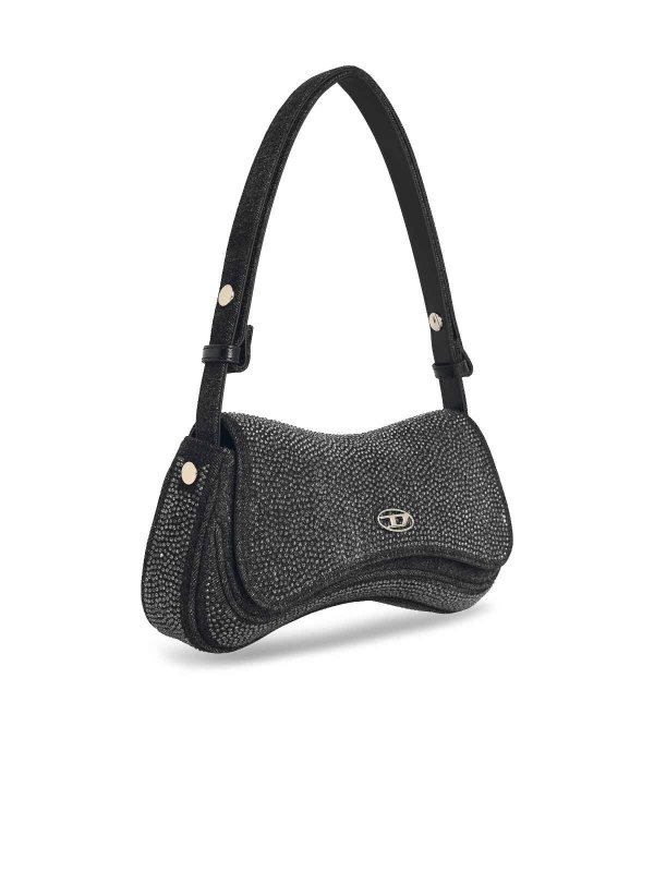 DIESEL: borse a tracolla online - Gioca alla borsa in denim nero
