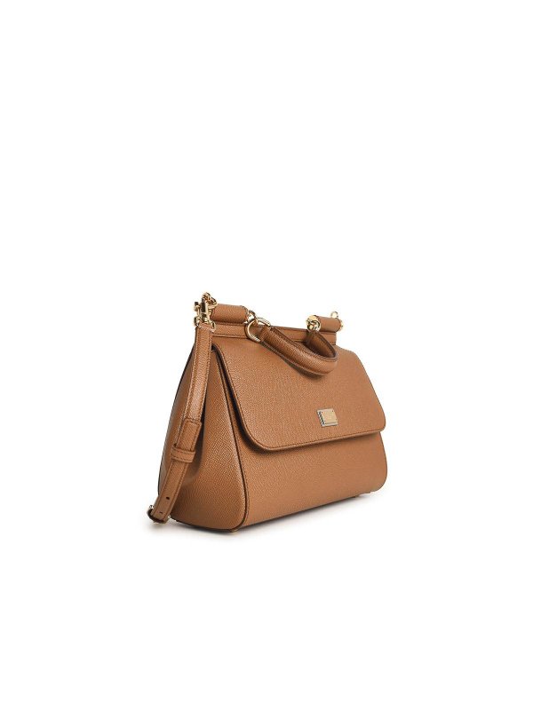 DOLCE & GABBANA: cross body bags online - Sicily Camel Leather Bag