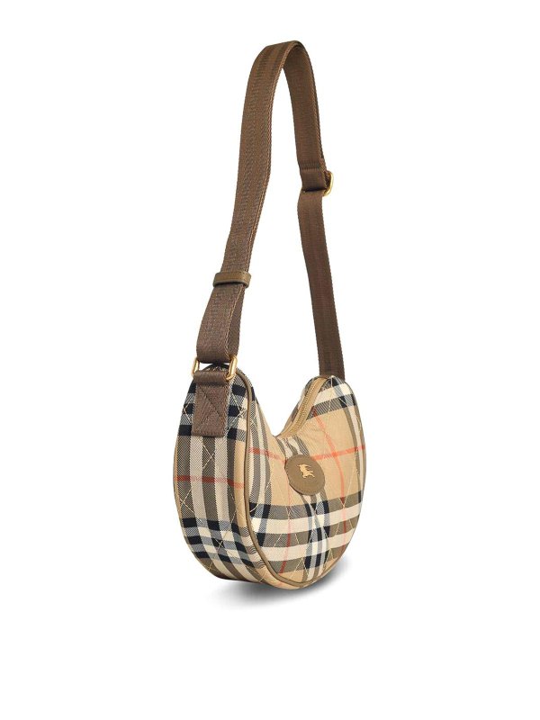 BURBERRY: cross body bags online - Horseshoe Crossbody Bag In Sand Polyamide