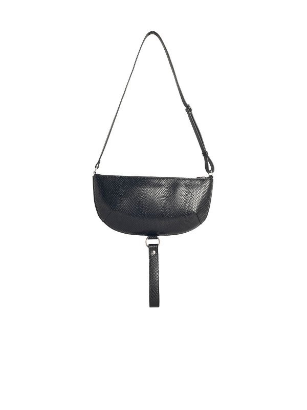 The Best Shops Courreges: cross body bags - Holy Eclipse Viper Blk Leather Bag